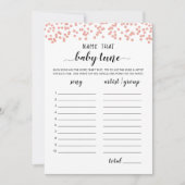 Nom de la carte de jeu de Baby shower de la mélodi (Devant)