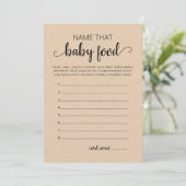 Nom de la carte de la fête du Baby shower alimenta (Debout devant)