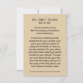 Nom de la carte de prière 10e anniversaire de l'or (Dos)