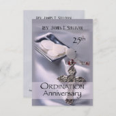 Nom de la carte de prière Ordination du 25e annive (Devant / Derrière)