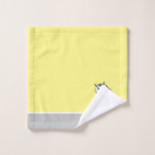 Nom de la Chouette bleue gris et jaune (Gant de toilette)