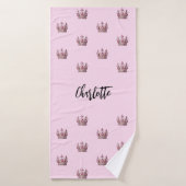 Nom de la couronne rose fille (Serviette de bain)