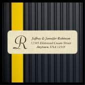 Nom de la crème texturée et monogramme Étiquette d