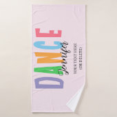 Nom de la danseuse personnalisée - Style de danse (Serviette de bain)