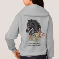 Nom de la ferme du cheval noir Design sur le dos