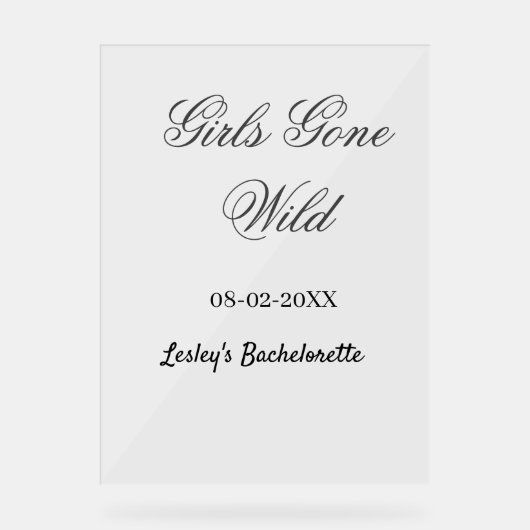 Nom de la fête de bachelorette Girls Gone wild dat (Recto)