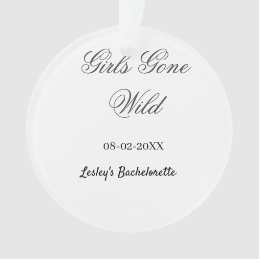 Nom de la fête de Bachelorette Girls Gone wild dat (devant)