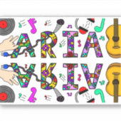 Nom de la fille Aria Sticker (Devant)