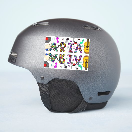 Nom de la fille Aria Sticker (Côté casque)