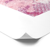 Nom de la fille Lettre D Aquarelle rose Poster (Coin)