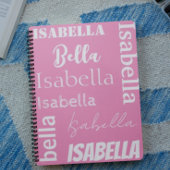 Nom de la fille personnalisée Carnet rose