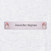 Nom de la fille Tissu Vêtements Étiquette Rainbow  (Design 1)