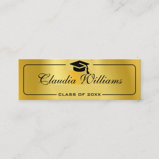 Nom de la graduation Carte Script moderne Insérer  (Devant)