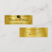 Nom de la graduation Carte Script moderne Insérer  (Devant / Derrière)