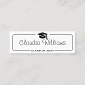 Nom de la graduation Carte Script moderne Insérer  (Devant)