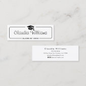 Nom de la graduation Carte Script moderne Insérer (Devant / Derrière)