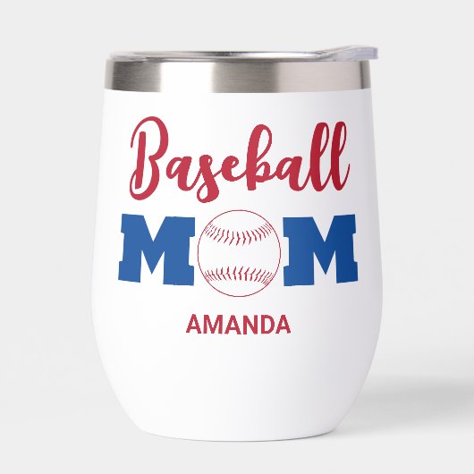 Nom de la maman de baseball personnalisée (Gauche)