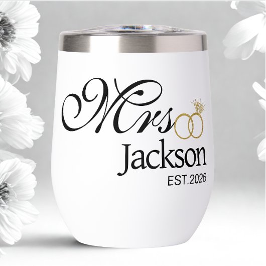 Nom de la mariée moderne Bague de mariage Date Tex