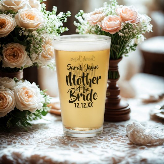 Nom de la mère de la mariée Verre Cadeau de mariag