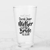 Nom de la mère de la mariée Verre Cadeau de mariag (Devant)