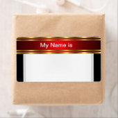 Nom de la partie Balise Étiquette or rouge noir (En situation)