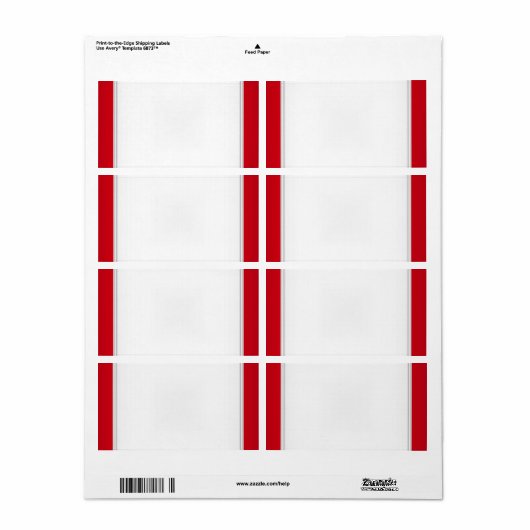 Nom de la partie Étiquette de balise rouge blanc (Feuille entière)