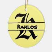 Nom de la Personnaliser Lettre ornement (Gauche)