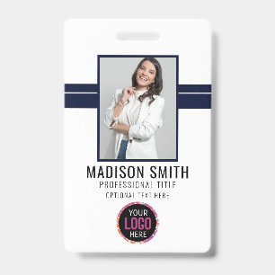 Nom de la photo Badge d'ID employé Marine White