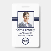 Nom de la photo Badge d'identification d'employé | (Avant)