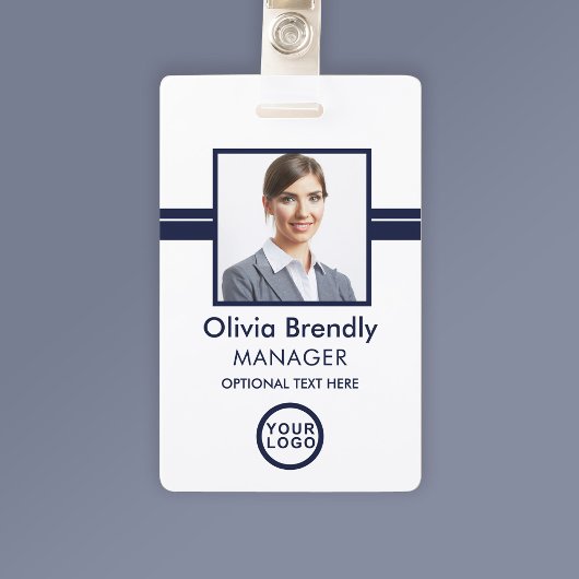 Nom de la photo Badge d'identification d'employé |