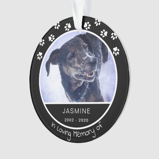 Nom de la photo de l'animal de compagnie Memorial  (devant)