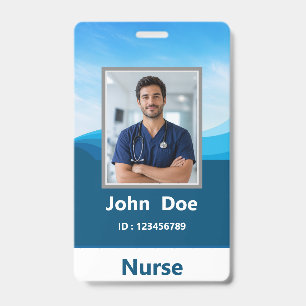 Nom de la photo de l'employé Badge d'infirmière ID