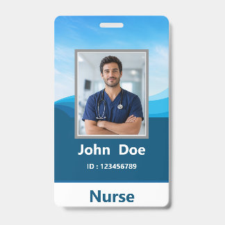 Nom de la photo de l'employé Badge d'infirmière ID