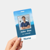 Nom de la photo de l'employé Badge d'infirmière ID (Manuel / portable)