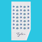 Nom de la plage de la coquille bleue et blanche