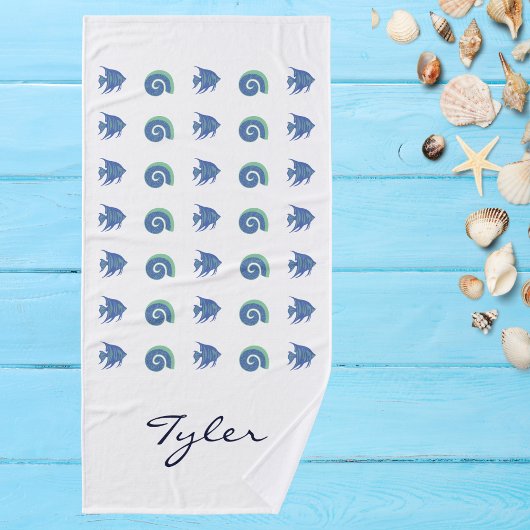 Nom de la plage de la coquille bleue et blanche