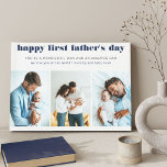 Nom de la première Fête des pères 3 toile blanche<br><div class="desc">Créez votre propre toile photo de première Fête des pères en utilisant 3 de vos photos préférées avec votre nouveau bébé. Le modèle est mis en place pour vous de modifier tout ou partie du libellé qui se lit actuellement "heureux première fête des pères .. vous êtes un homme merveilleux...</div>
