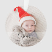 Nom de la première photo de bébé à Noël (devant)