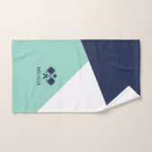 Nom de la raquette de pickleball côtière Navy Mint (Serviette à main)