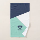 Nom de la raquette de pickleball côtière Navy Mint (Serviette à main)