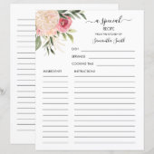 Nom de la recette Carte de la pivoine et des fleur (Devant / Derrière)