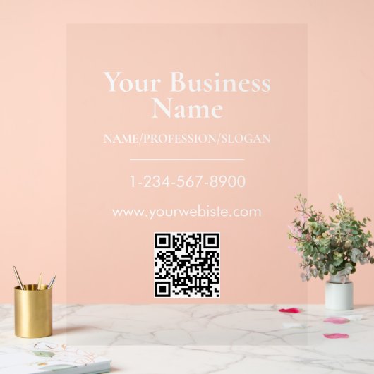 Nom de la société blanche Storefront QR Code Coord (Mariage)