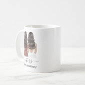 Nom de la soeur personnalisée Mug de café (Devant gauche)
