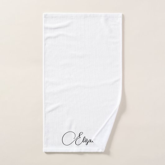 Nom de la typographie Modèle personnalisé noir bla (Serviette à main)
