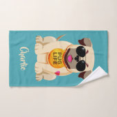 Nom de la vie de carlin et ensemble faits sur (Serviette à main)