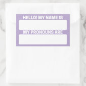 Nom de la Wisteria & Pronoun Étiquettes (Sac)