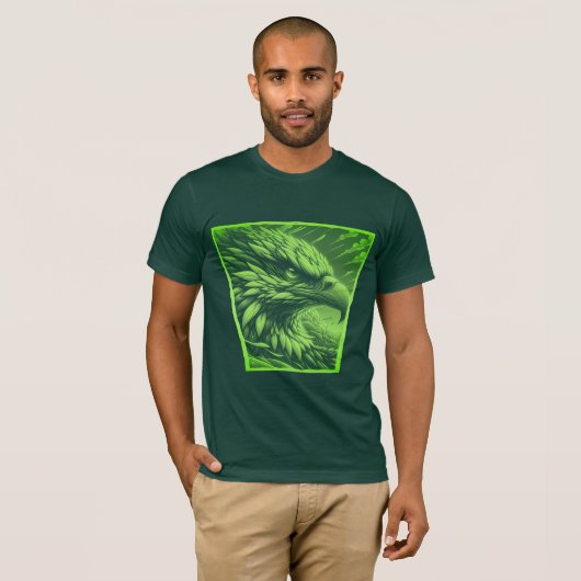 Nom de l'aigle vert Graphique T-shirt (Devant entier)