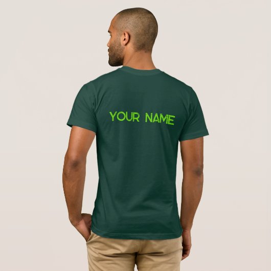 Nom de l'aigle vert Graphique T-shirt (Dos entier)