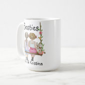 Nom de l'ami personnalisé Mug cadeau Bestie Girls  (Devant gauche)