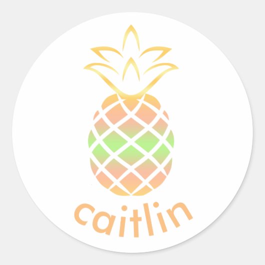 Nom de l'ananas Stickers personnalisés, joints fix (Devant)